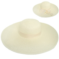 FLOPPY OVERSIZED WIDE BRIM STRAW SUN HAT