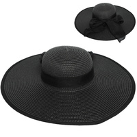 FLOPPY OVERSIZED WIDE BRIM STRAW SUN HAT