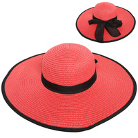 FLOPPY OVERSIZED WIDE BRIM STRAW SUN HAT