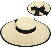 FLOPPY OVERSIZED WIDE BRIM STRAW SUN HAT