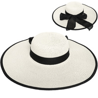 FLOPPY OVERSIZED WIDE BRIM STRAW SUN HAT