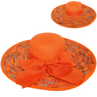 FLOPPY OVERSIZED WIDE BRIM STRAW SUN HAT