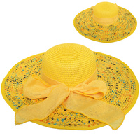 FLOPPY OVERSIZED WIDE BRIM STRAW SUN HAT