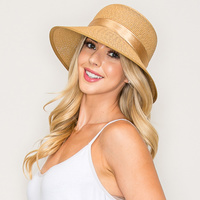 FASHION DOWN WIDE BRIM STRAW SUN HAT