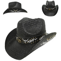 FASHION WESTERN STRAW WOVEN COWBOY HAT