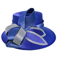 JEWELED LOOPED BOW SATIN BRAID HAT