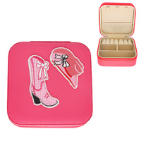 WESTERN THEMED PATCH FASTENED JEWELRY BOX