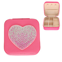 HEART THEME JEWELED JEWELRY BOX