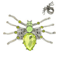 HALLOWEEN JEWELED SPIDER STRETCH RING