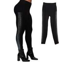 PLUS SIZE GRADIENT CRYSTAL STUDDED HIGH WAISTED LEGGINGS