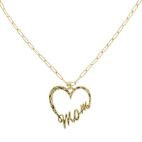 MOTHER'S DAY MOM OPEN HEART PENDANT NECKLACE