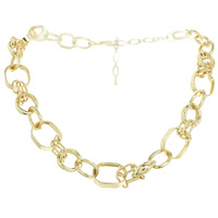 FASHION LARGE GOLD-TONE OVAL LINK NECKLACE