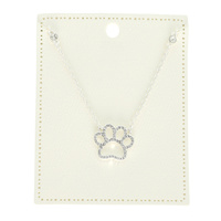 GAME DAY RHINESTONE PAVE PAW PENDANT NECKLACE