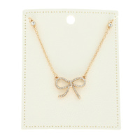 FASHION CUT-OUT BOW KNOT PENDANT NECKLACE