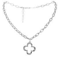 OPEN QUATREFOIL PENDANT CHAIN NECKLACE