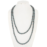 WESTERN METALLIC BEAD WRAP NECKLACE