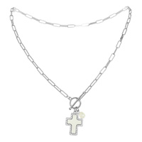 CROSS BAROQUE PEARL PENDANT NECKLACE