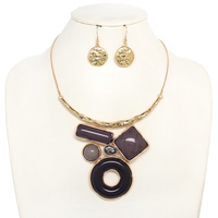 AMORPHOUS CELLULOID ACETATE NECKLACE SET