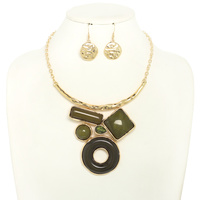 AMORPHOUS CELLULOID ACETATE NECKLACE SET