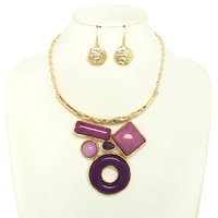 AMORPHOUS CELLULOID ACETATE NECKLACE SET