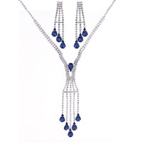 2PC SILVER-TONE TEARDROP JEWELRY SET