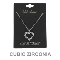 CZ HEART SHAPE PENDANT NECKLACE