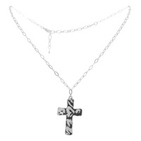 POLISHED CROSS PENDANT NECKLACE