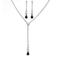 CZ TEARDROP LARIAT NECKLACE