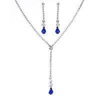 CZ TEARDROP LARIAT NECKLACE