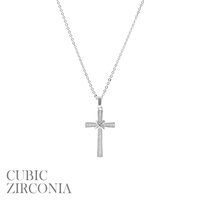 CZ CROSS PENDANT NECKLACE