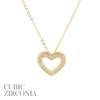 CZ HEART PENDANT NECKLACE