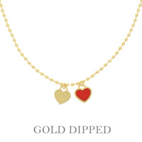 GOLD PLATED HEART PENDANT NECKLACE