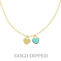 GOLD PLATED HEART PENDANT NECKLACE