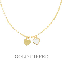 GOLD PLATED HEART PENDANT NECKLACE