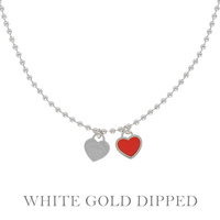 GOLD PLATED HEART PENDANT NECKLACE