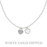 GOLD PLATED HEART PENDANT NECKLACE