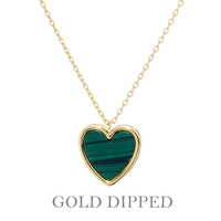 GOLD PLATED HEART PENDANT NECKLACE