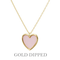 GOLD PLATED HEART PENDANT NECKLACE