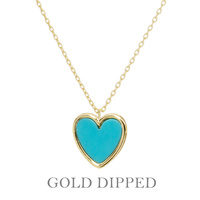 GOLD PLATED HEART PENDANT NECKLACE