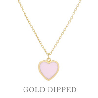 GOLD PLATED HEART PENDANT NECKLACE