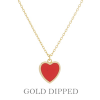 GOLD PLATED HEART PENDANT NECKLACE