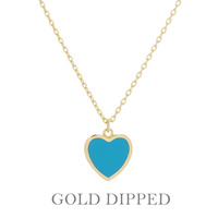 GOLD PLATED HEART PENDANT NECKLACE