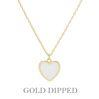 GOLD PLATED HEART PENDANT NECKLACE