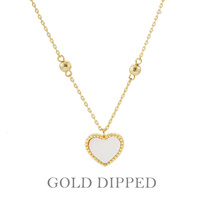 GOLD PLATED HEART PENDANT NECKLACE