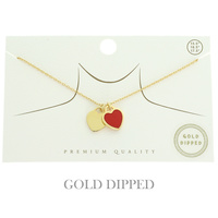 GOLD PLATED HEART PENDANT NECKLACE