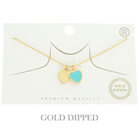 GOLD PLATED HEART PENDANT NECKLACE