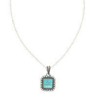 WESTERN CRYSTAL TURQUOISE PENDANT NECKLACE