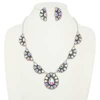 WESTERN JEWELED PENDANT NECKLACE SET