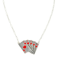 WESTERN ROYAL FLUSH PENDANT NECKLACE