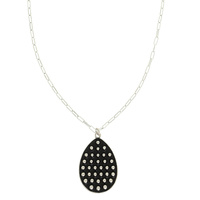 WESTERN BUBBLE TEARDROP PENDANT NECKLACE